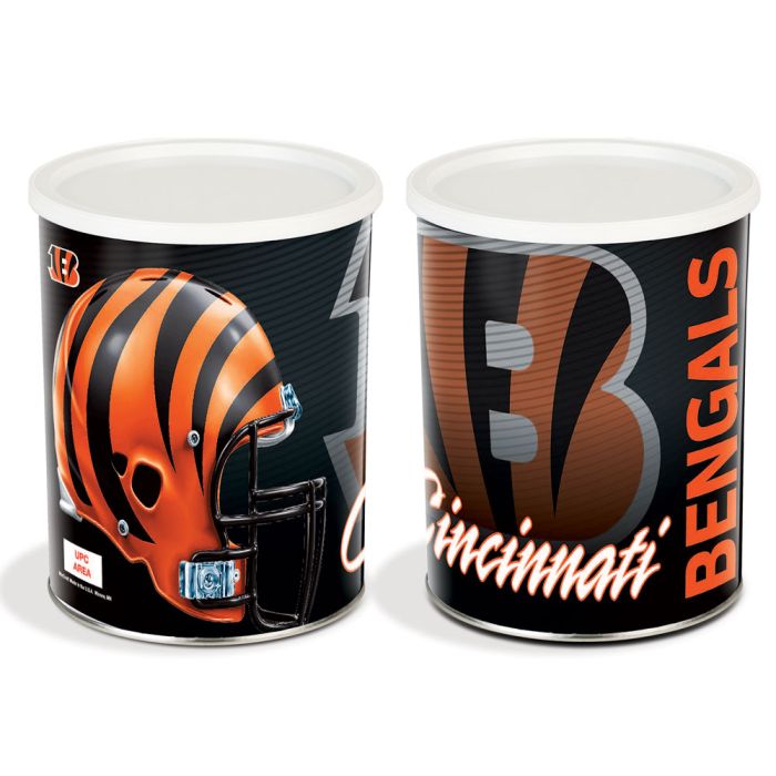 1 Gallon Cincinnati Bengals Popcorn Tin
