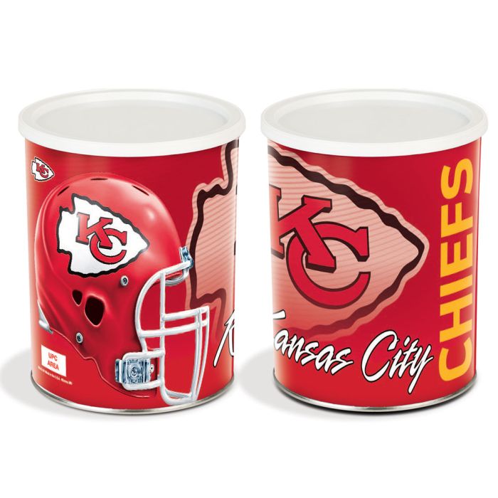 1 Gallon Kansas City Chiefs Popcorn Tin