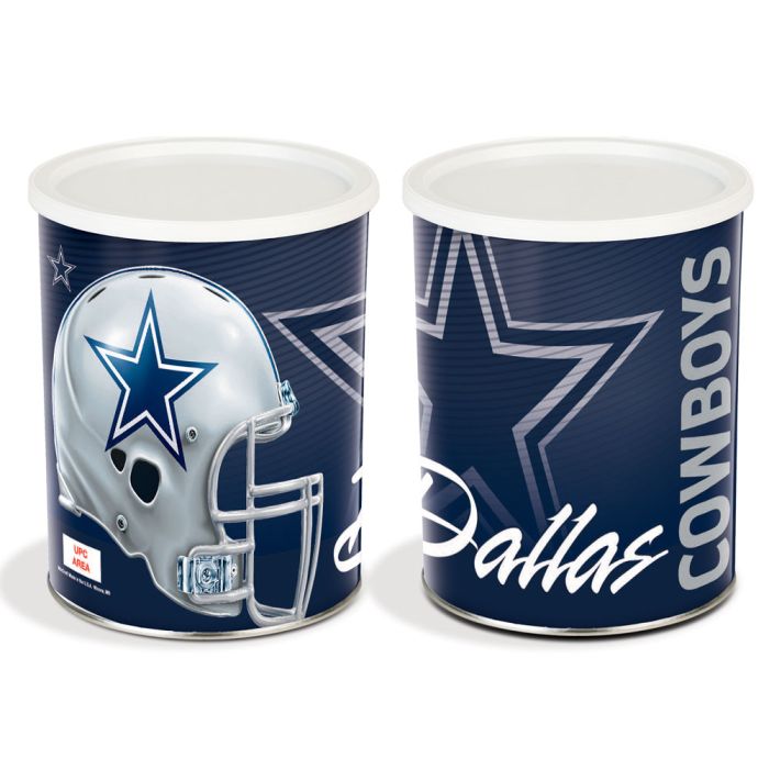 1 Gallon Dallas Cowboys Popcorn Tin