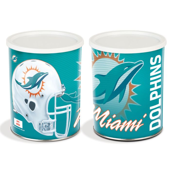 1 Gallon Miami Dolphins Popcorn Tin