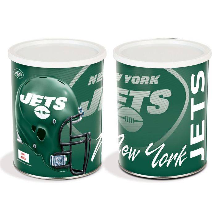 1 Gallon New York Jets Popcorn Tin