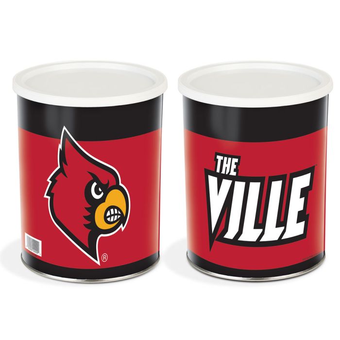 1 Gallon Louisville Cardinals Popcorn Tin