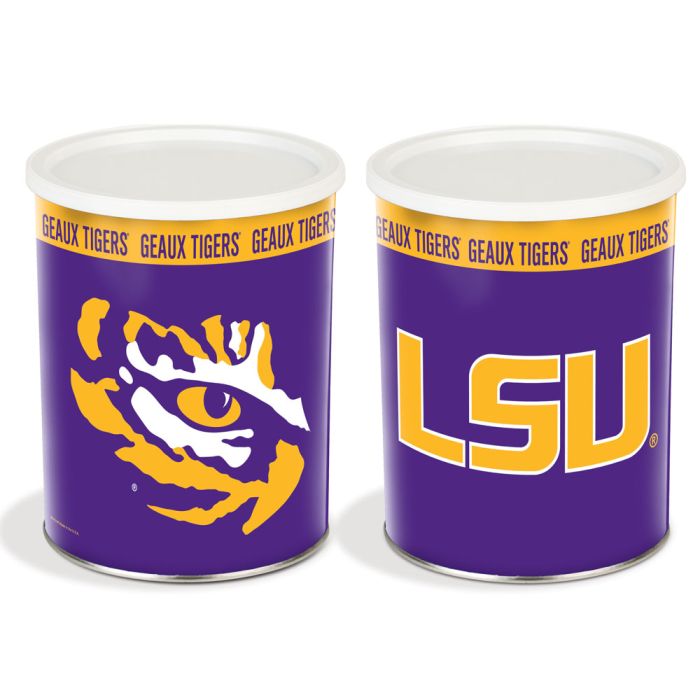 1 Gallon LSU Louisiana State Tigers Popcorn Tin