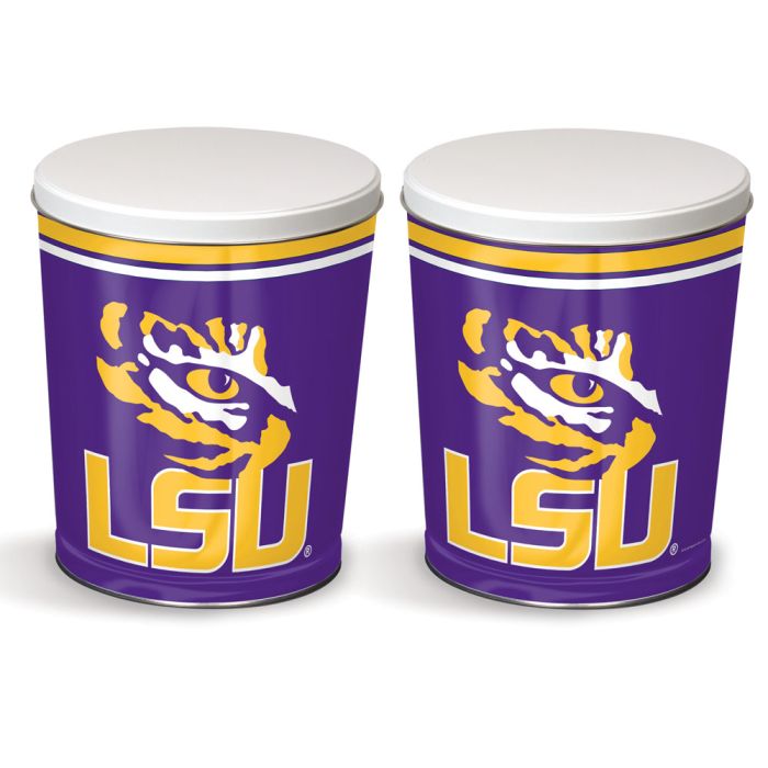 3.5 Gallon LSU Louisiana State Tigers Popcorn Tin