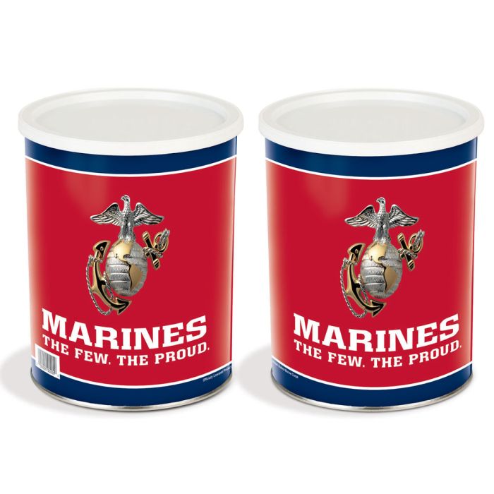 1 Gallon United States Marines Popcorn Tin