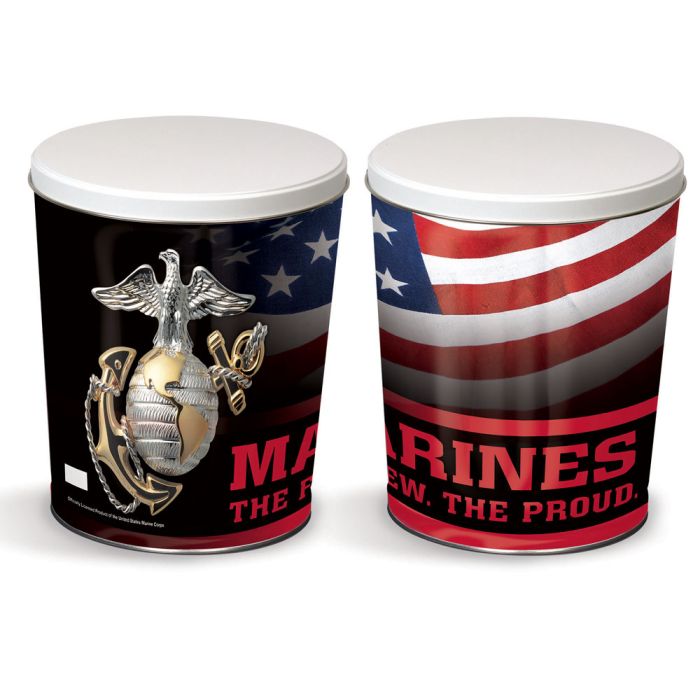 3.5 Gallon United States Marines Popcorn Tin