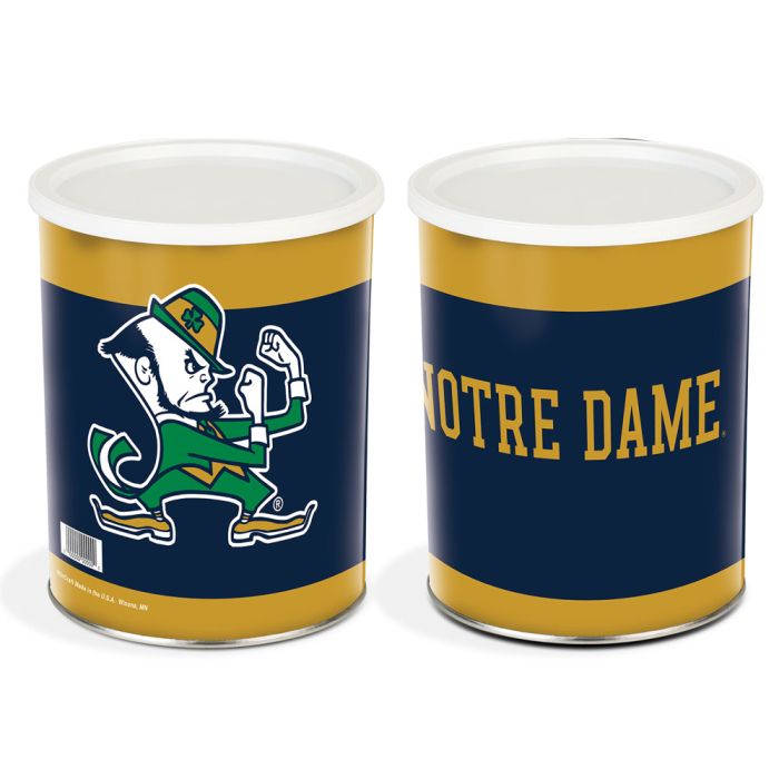 1 Gallon Notre Dame Fighting Irish Popcorn Tin
