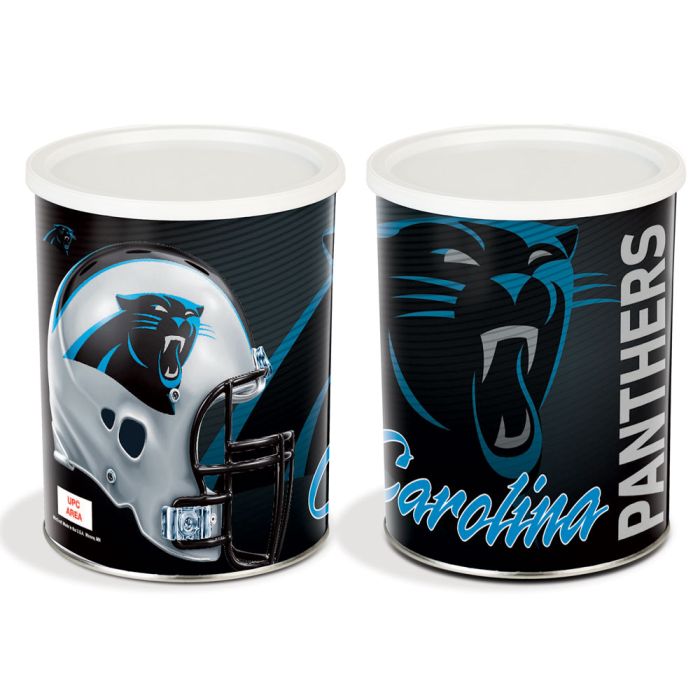 1 Gallon Carolina Panthers Popcorn Tin