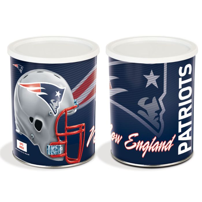 1 Gallon New England Patriots Popcorn Tin