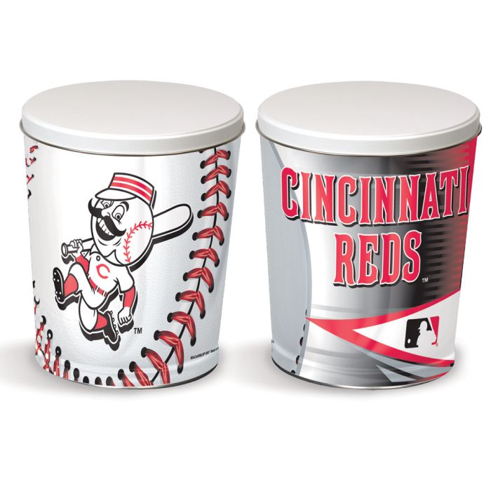 3.5 Gallon Cincinnati Reds Popcorn Tin