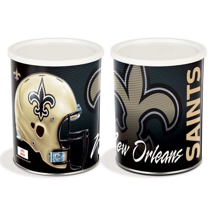 1 Gallon New Orleans Saints Popcorn Tin