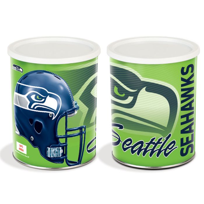 1 Gallon Seattle Seahawks Popcorn Tin