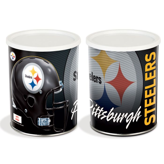 1 Gallon Pittsburgh Steelers Popcorn Tin