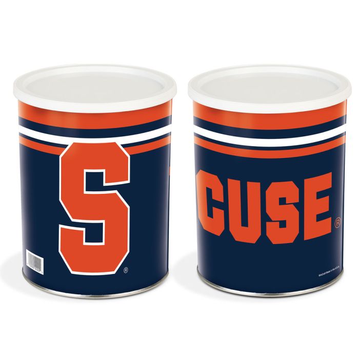 1 Gallon Syracuse Orange Popcorn Tin