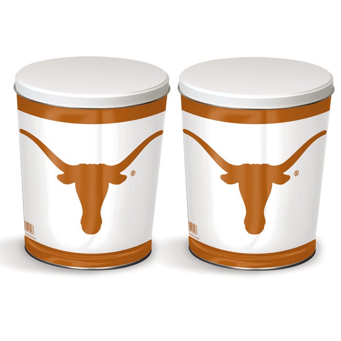 3.5 Gallon Texas Longhorns Popcorn Tin