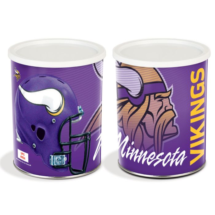 1 Gallon Minnesota Vikings Popcorn Tin