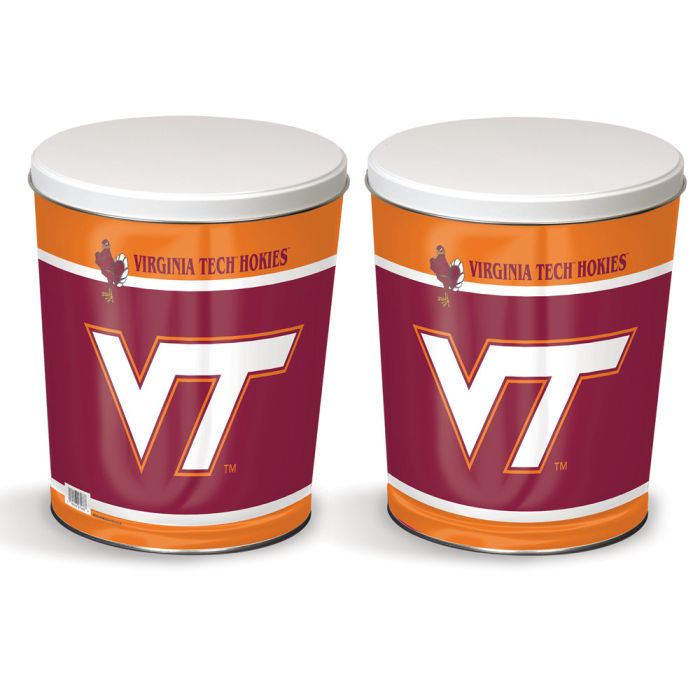 3.5 Gallon Virginia Tech Hokies Popcorn Tin