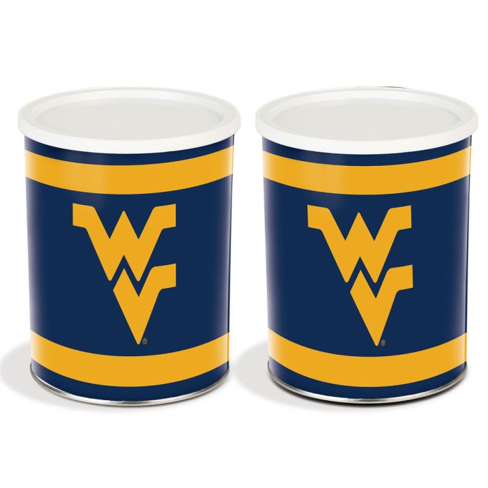 1 Gallon WVU West Virginia Mountaineers Popcorn Tin