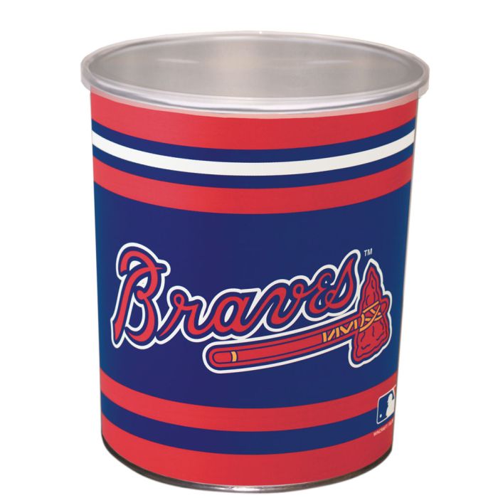 1 Gallon Atlanta Braves Popcorn Tin