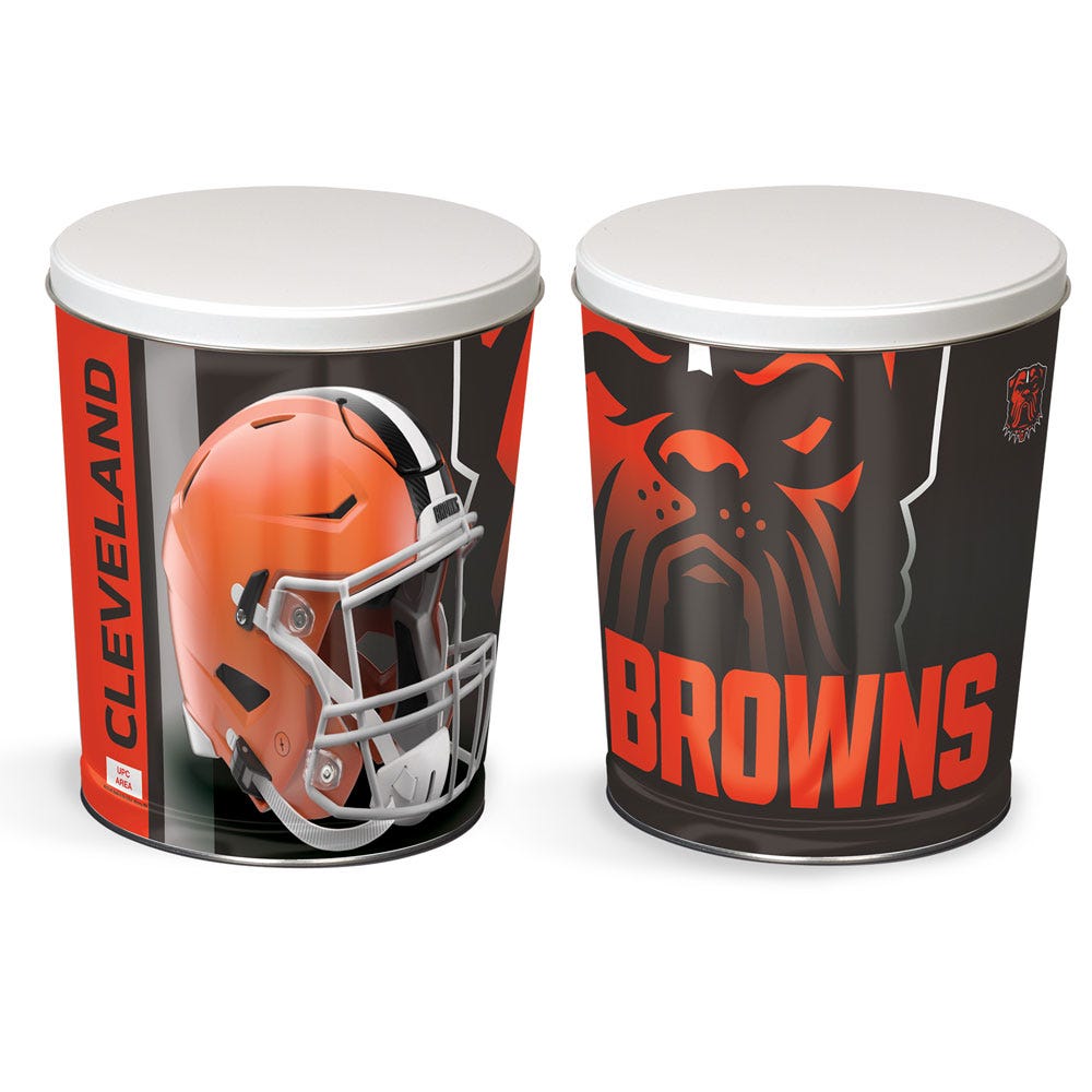 3.5 Gallon Cleveland Browns Popcorn Tin