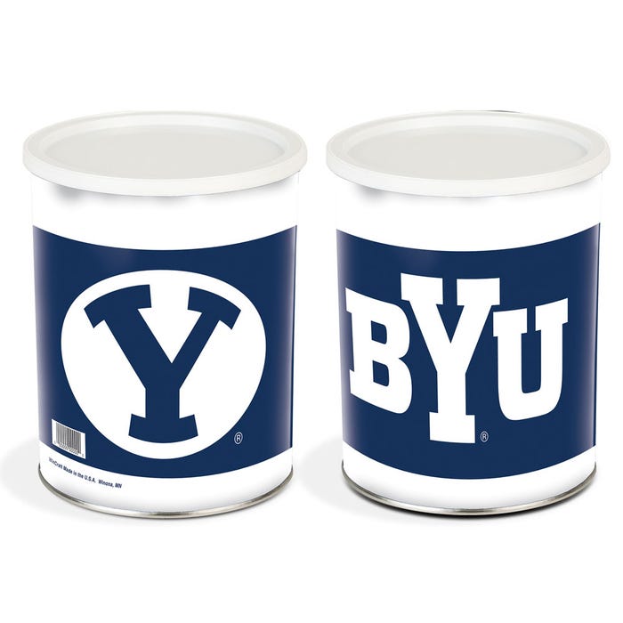 1 Gallon Brigham Young University BYU Popcorn Tin