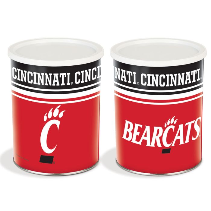 1 Gallon Cincinnati Bearcats Popcorn Tin