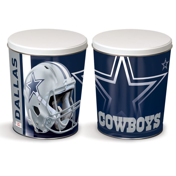 3.5 Gallon Dallas Cowboys Popcorn Tin