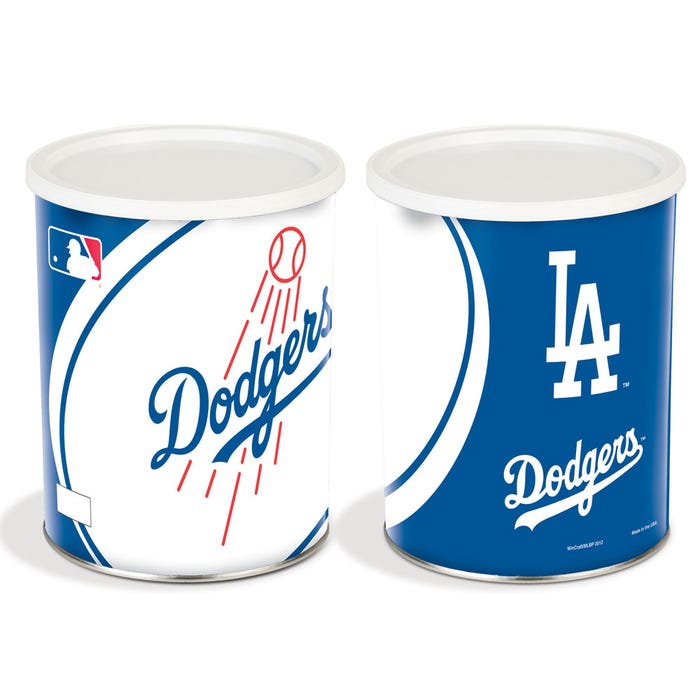1 Gallon Los Angeles LA Dodgers Popcorn Tin