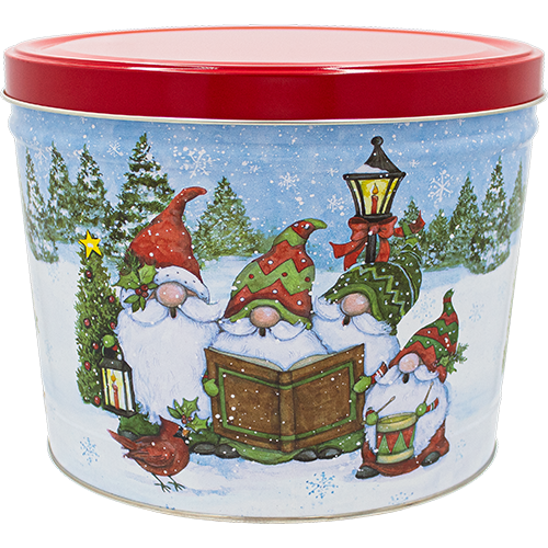 2 Gallon Festive Gnomes Tin