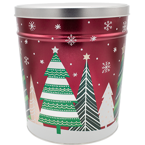 3.5 Gallon Holiday Trees Tin