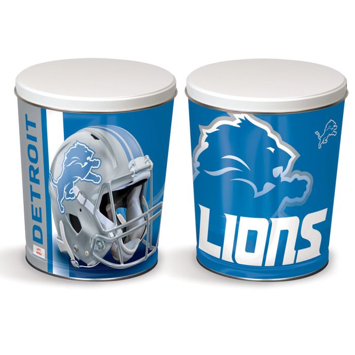 3.5 Gallon Detroit Lions Popcorn Tin