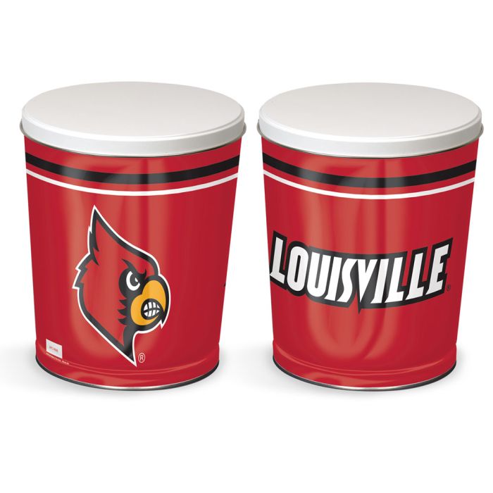 3.5 Gallon Louisville Cardinals Popcorn Tin