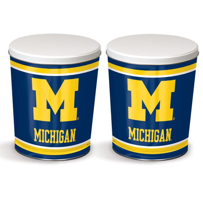 3.5 Gallon Michigan Wolverines Popcorn Tin