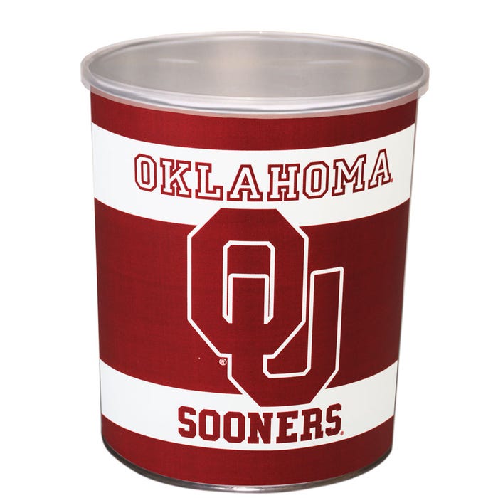 1 Gallon Oklahoma Sooners Popcorn Tin