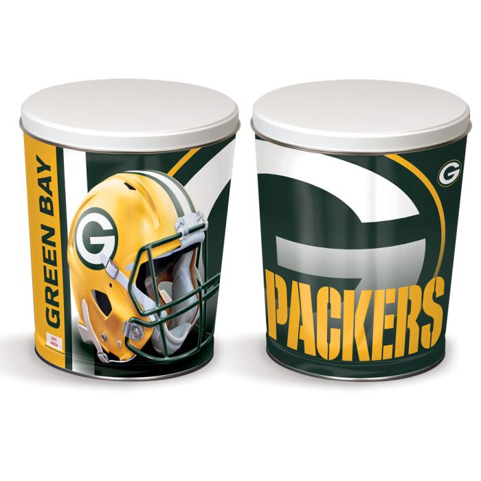 3.5 Gallon Green Bay Packers Popcorn Tin