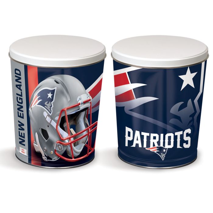 3.5 Gallon New England Patriots Popcorn Tin