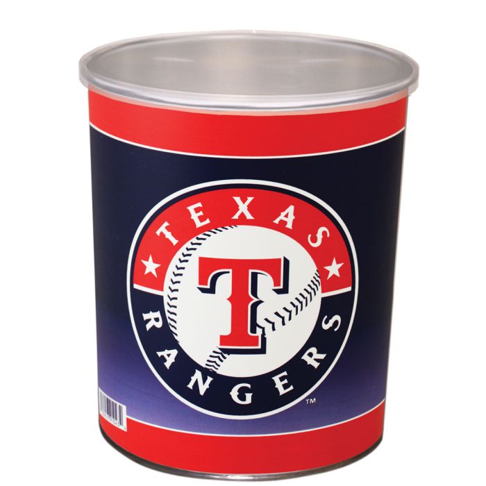 1 Gallon Texas Rangers Popcorn Tin