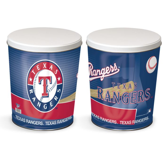 3.5 Gallon Texas Rangers Popcorn Tin