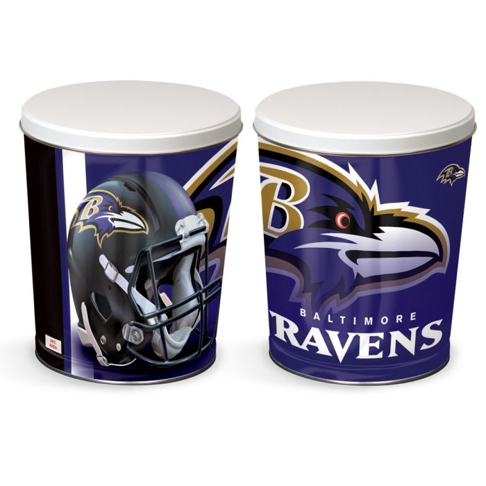 3.5 Gallon Baltimore Ravens Popcorn Tin