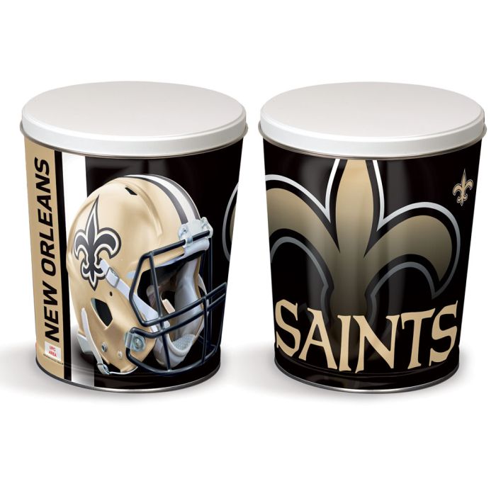 3.5 Gallon New Orleans Saints Popcorn Tin