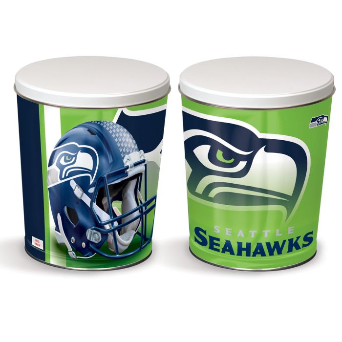 3.5 Gallon Seattle Seahawks Popcorn Tin – Outer Banks Popcorn Shoppe