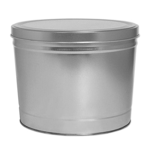 2 Gallon Silver Popcorn Tin