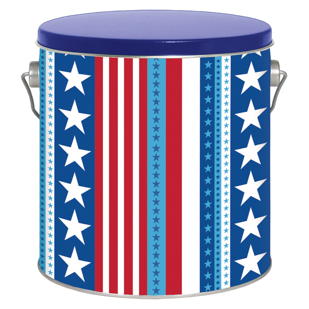 1 Gallon Stars & Stripes Popcorn Tin