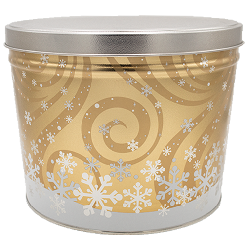 2 Gallon Swirling Snow Tin