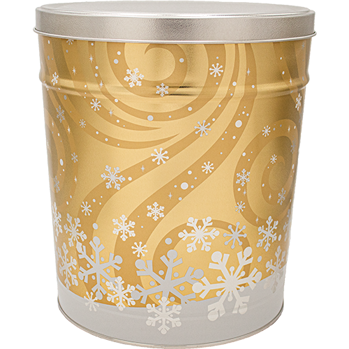 3.5 Gallon Swirling Snow Tin