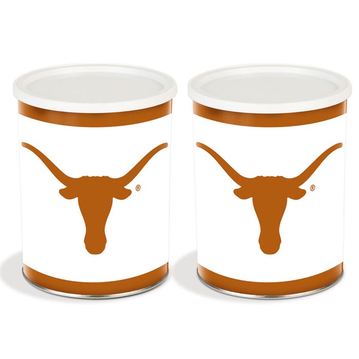 1 Gallon Texas Longhorns Popcorn Tin