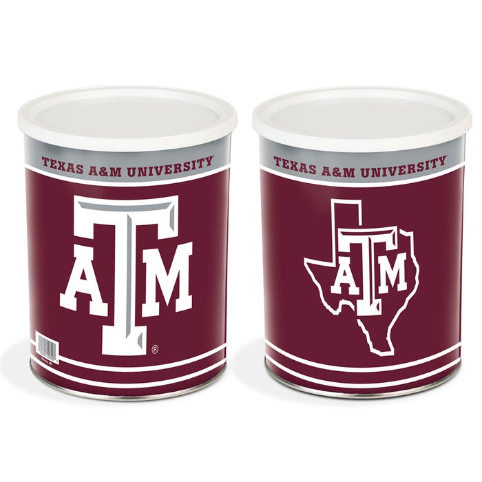 1 Gallon Texas A&M Aggies Popcorn Tin