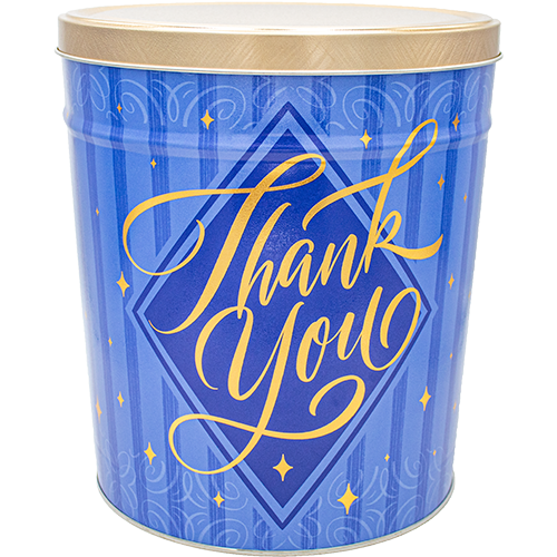 3.5 Gallon Thank You Popcorn Tin