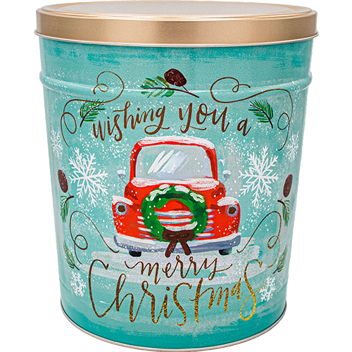 3.5 Gallon Vintage Christmas Tin